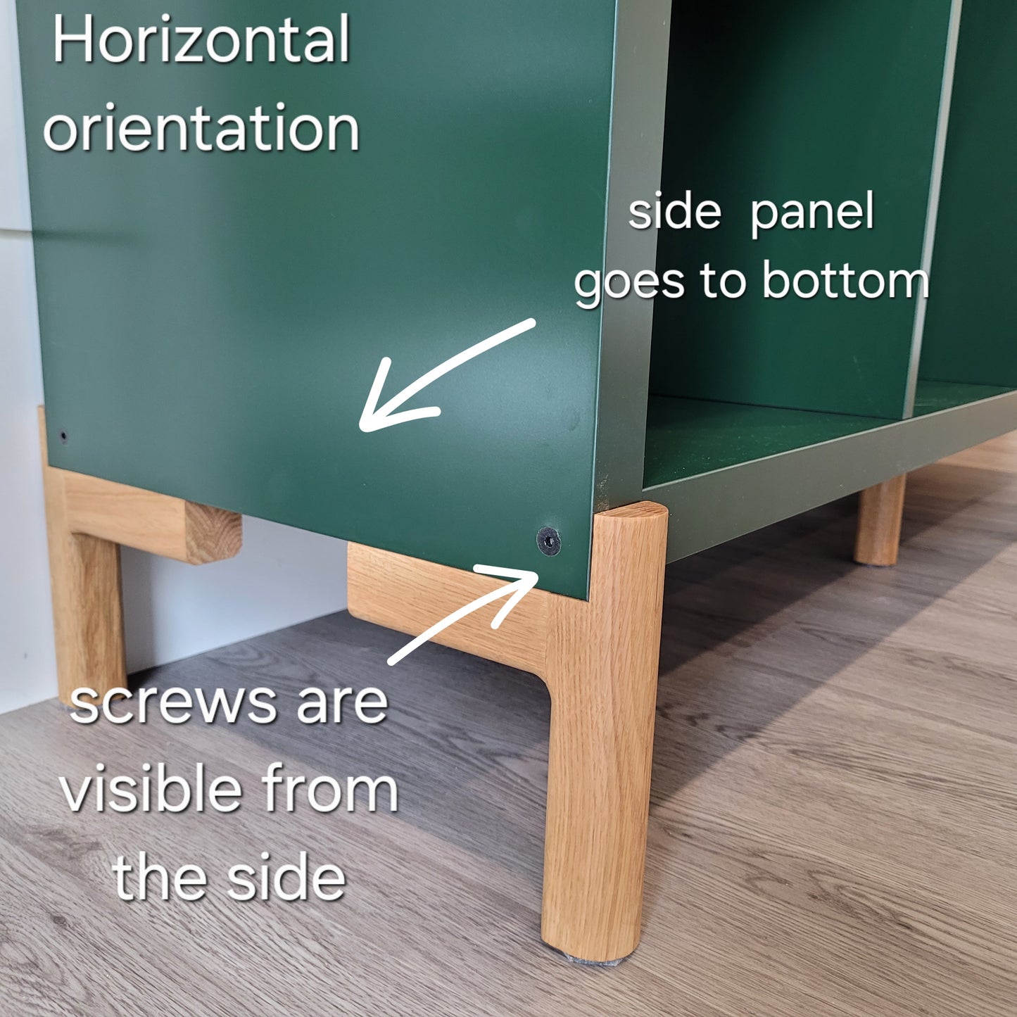 Ikea Kallax Leg Set, horizontal installation only