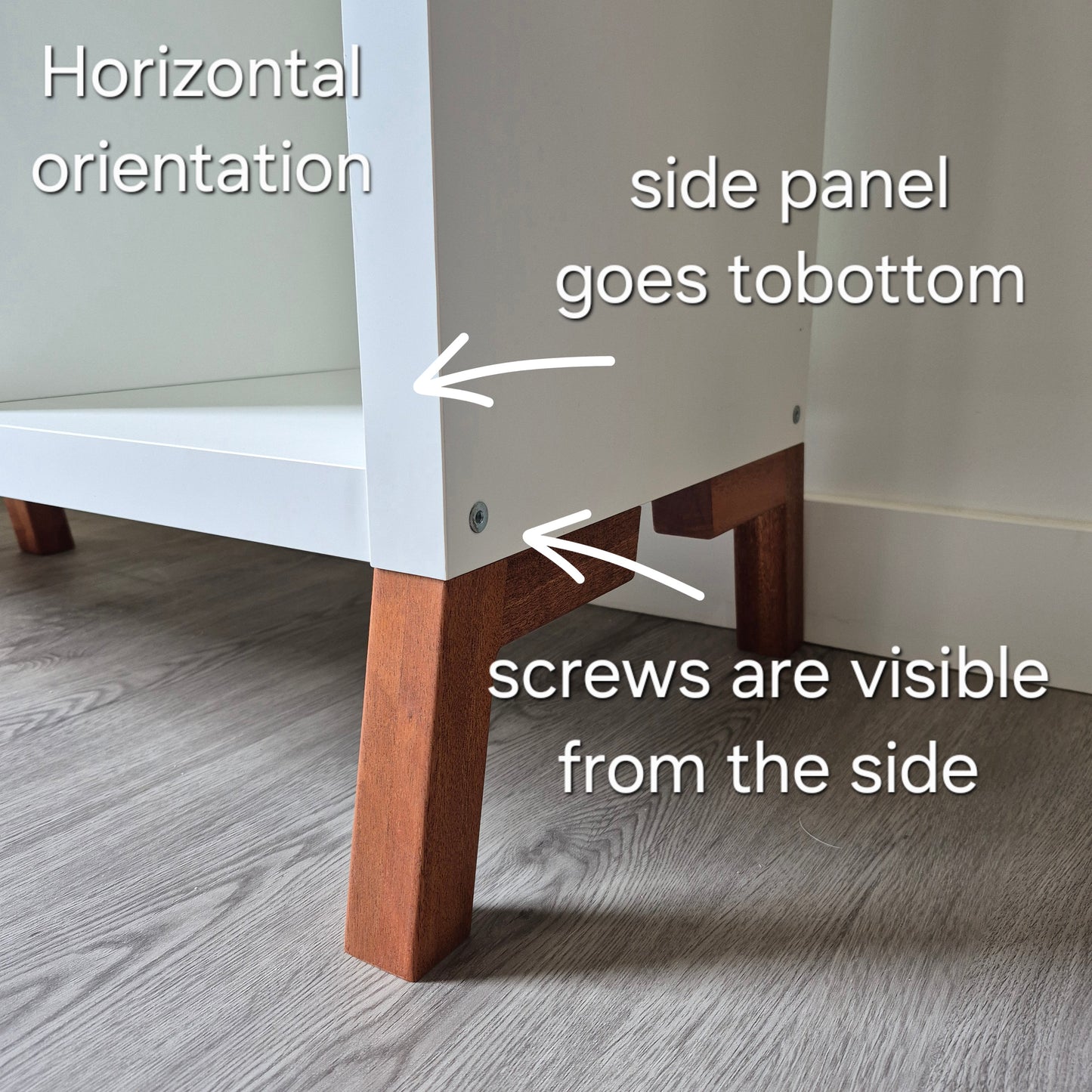 Leg Kit for Ikea Kallax, horizontal or vertical