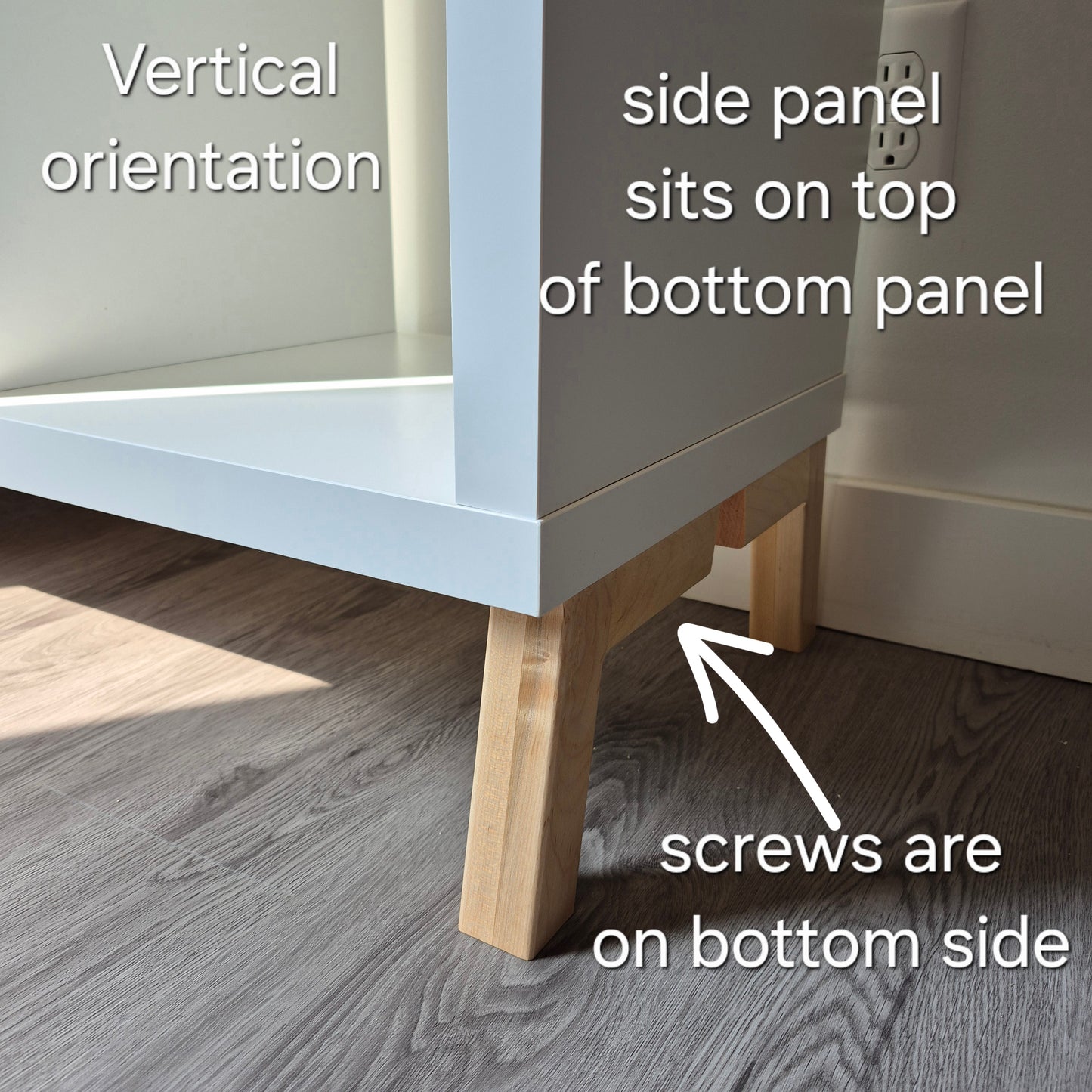 Leg Kit for Ikea Kallax, horizontal or vertical