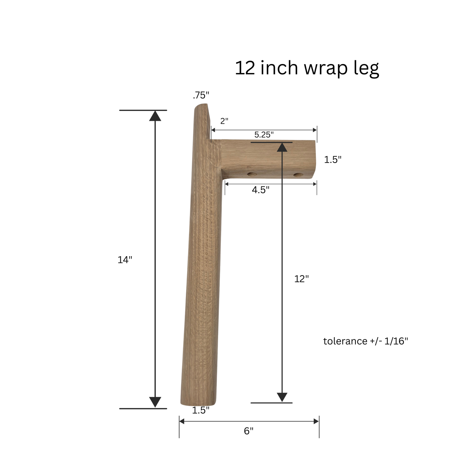 "wrap-around" legs, set of 4