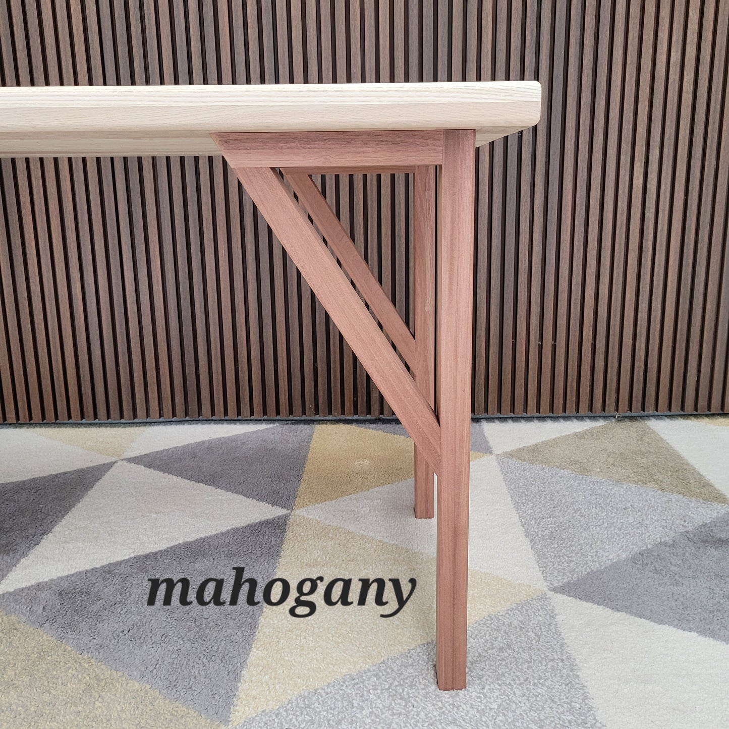 Mahogany Brace Legs, dining height, set of 4