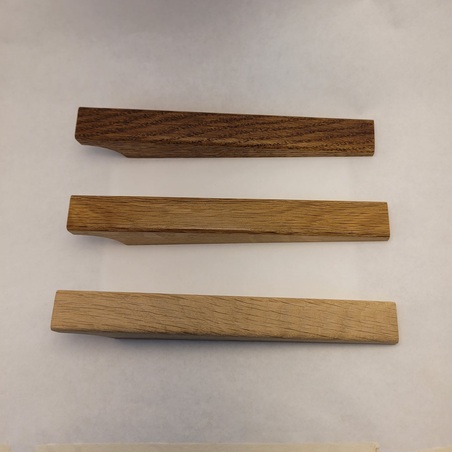 7" curved wall hooks, white oak