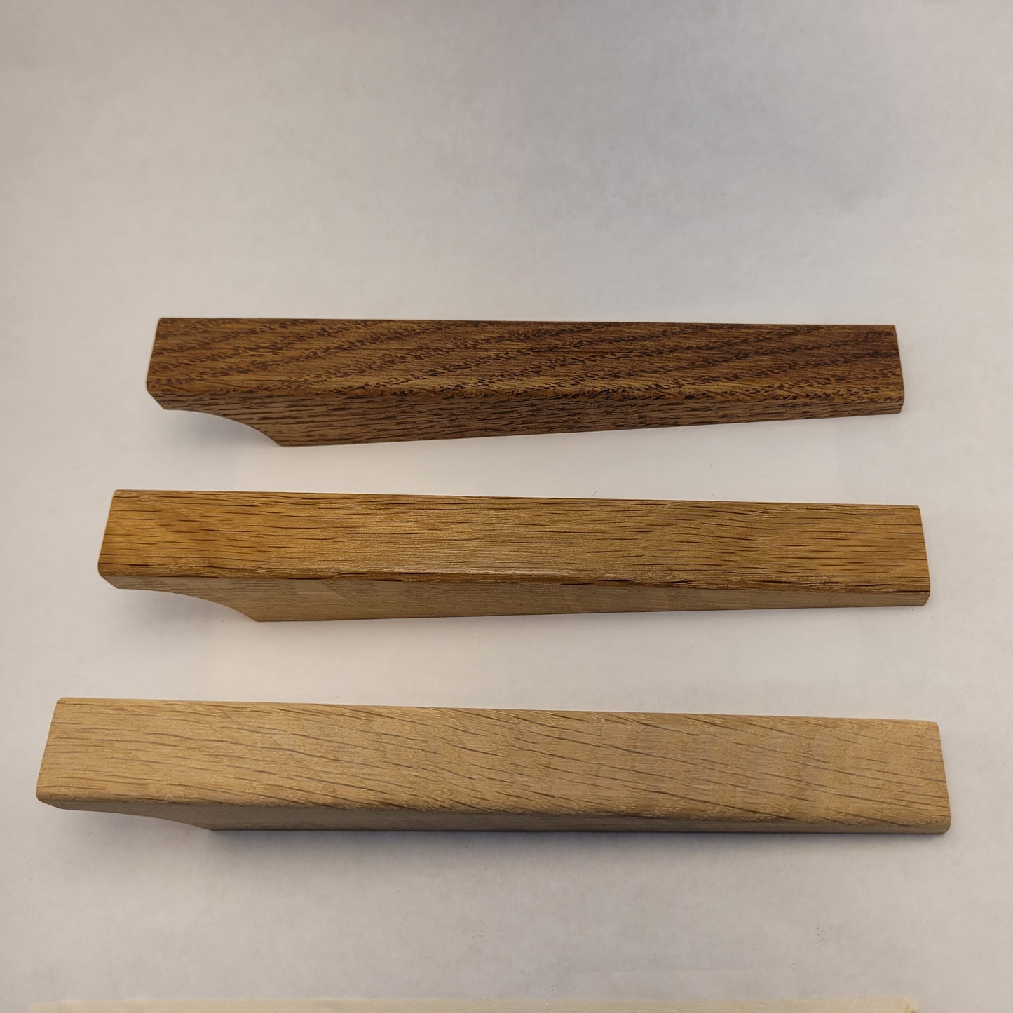 8" mid-mod wall hooks, white oak