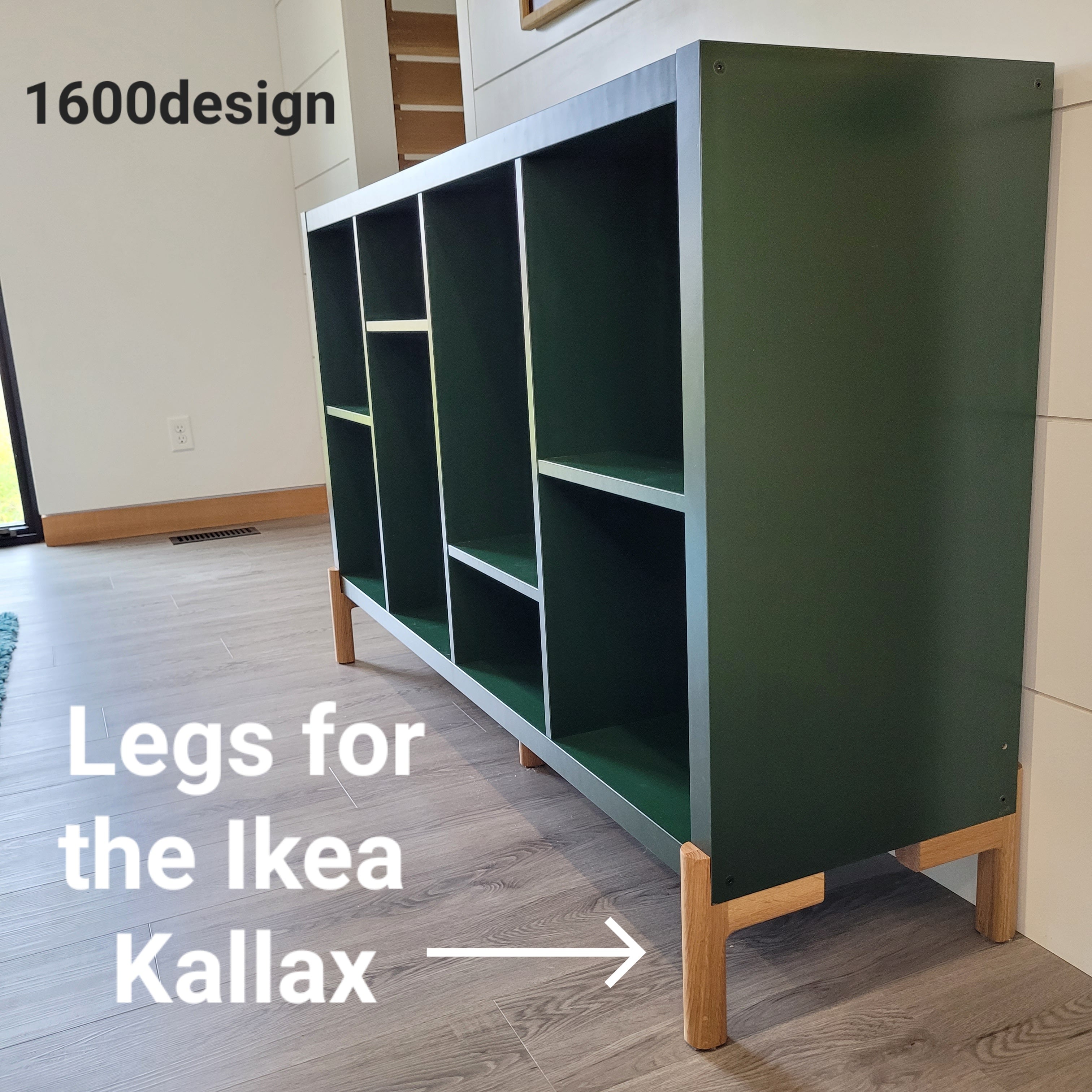 Load video: video tutorial for installing legs on the Ikea Kallax