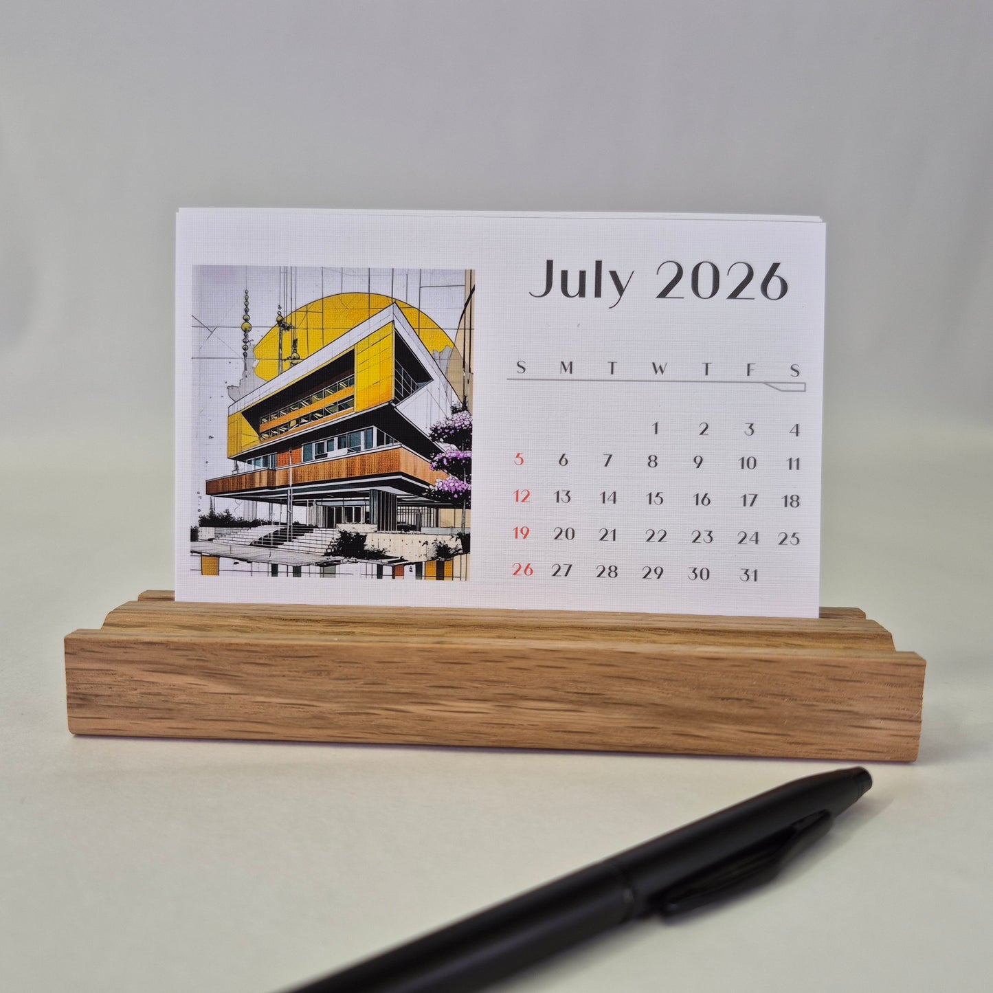 architectural desk calendar