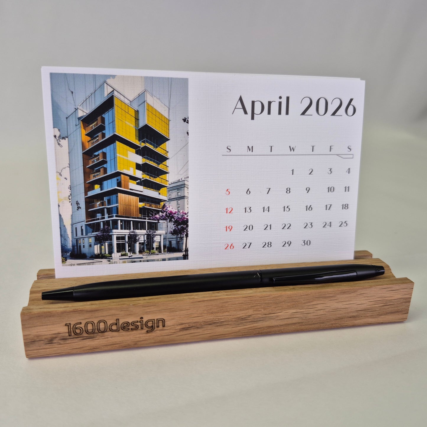 architectural desk calendar