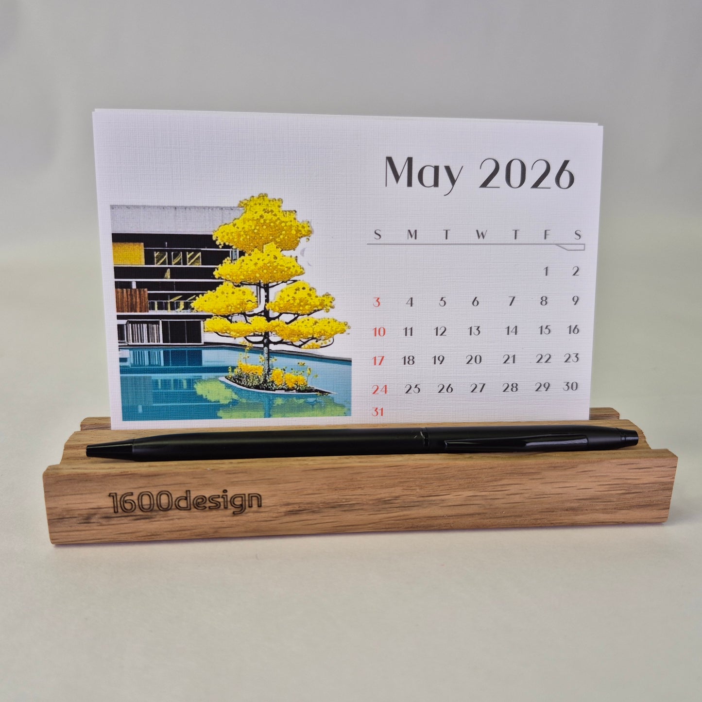 architectural desk calendar