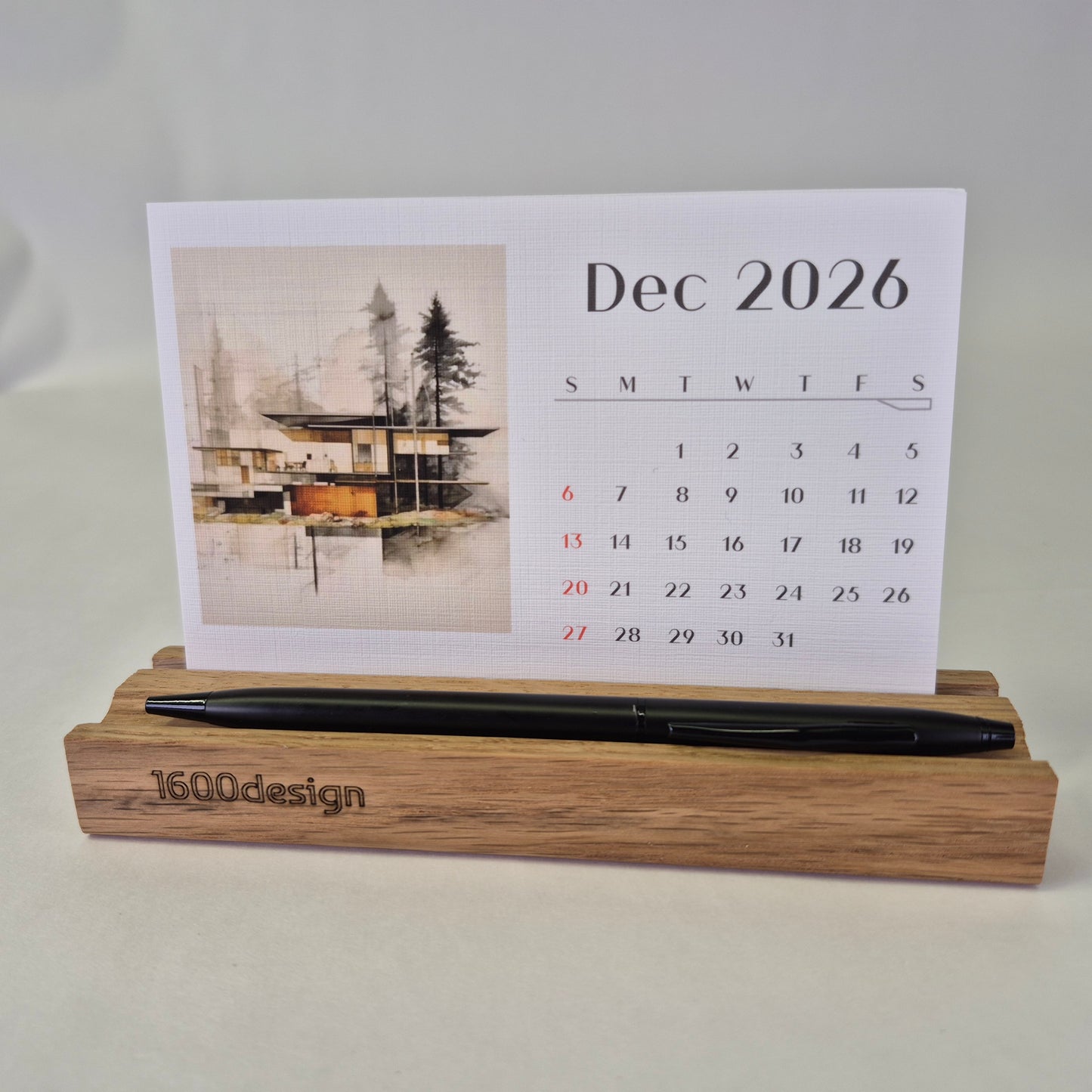 architectural desk calendar