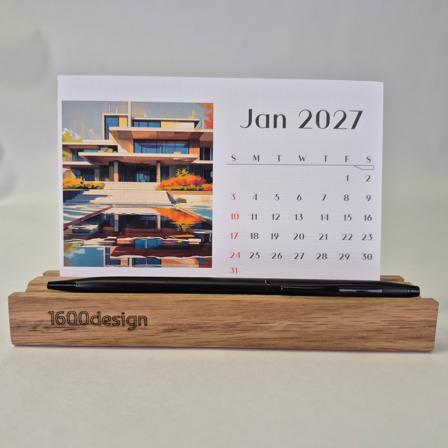 architectural desk calendar