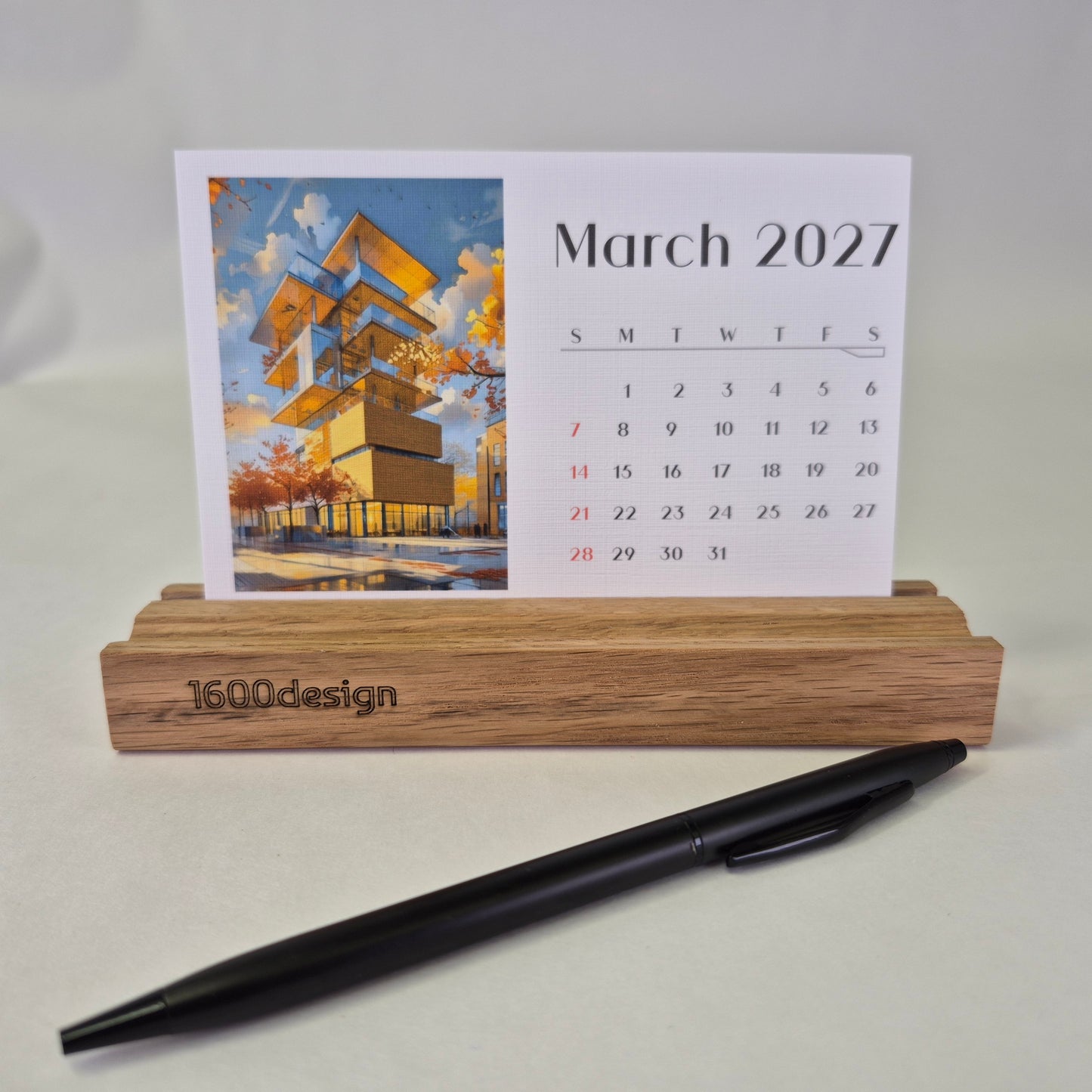 architectural desk calendar