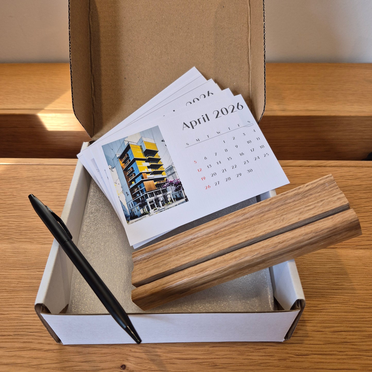 architectural desk calendar