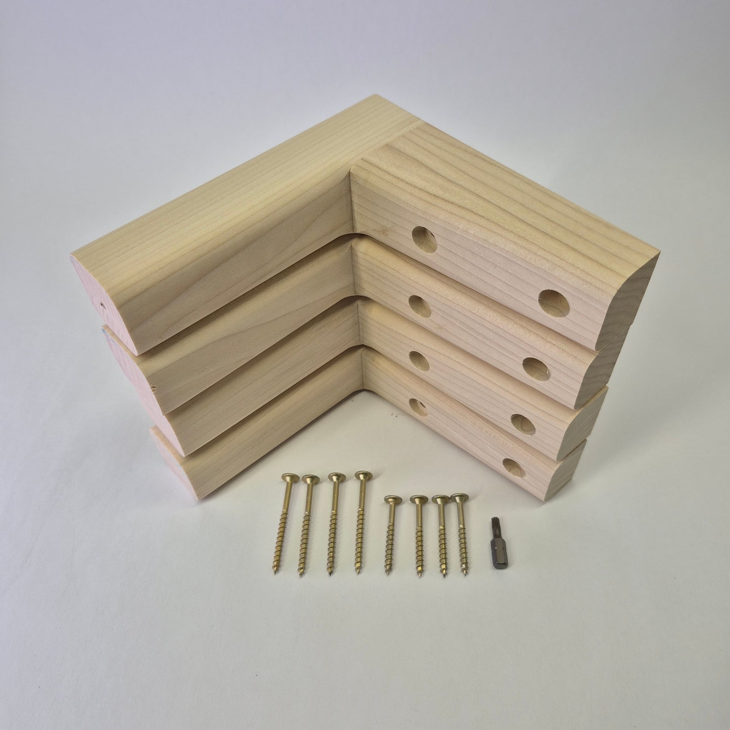Simple Wooden Furniture Leg, set of 4