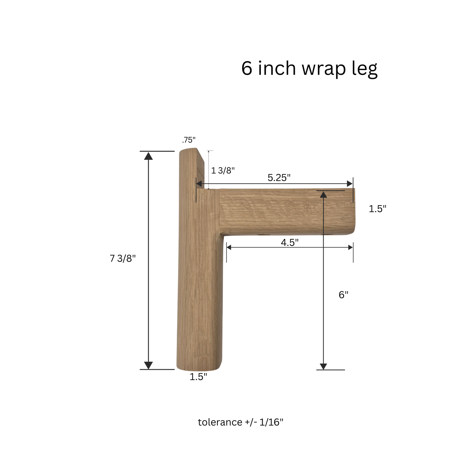 "wrap-around" legs, set of 4