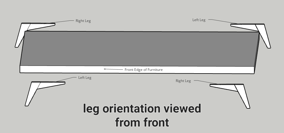 6 inch slanted furniture legs