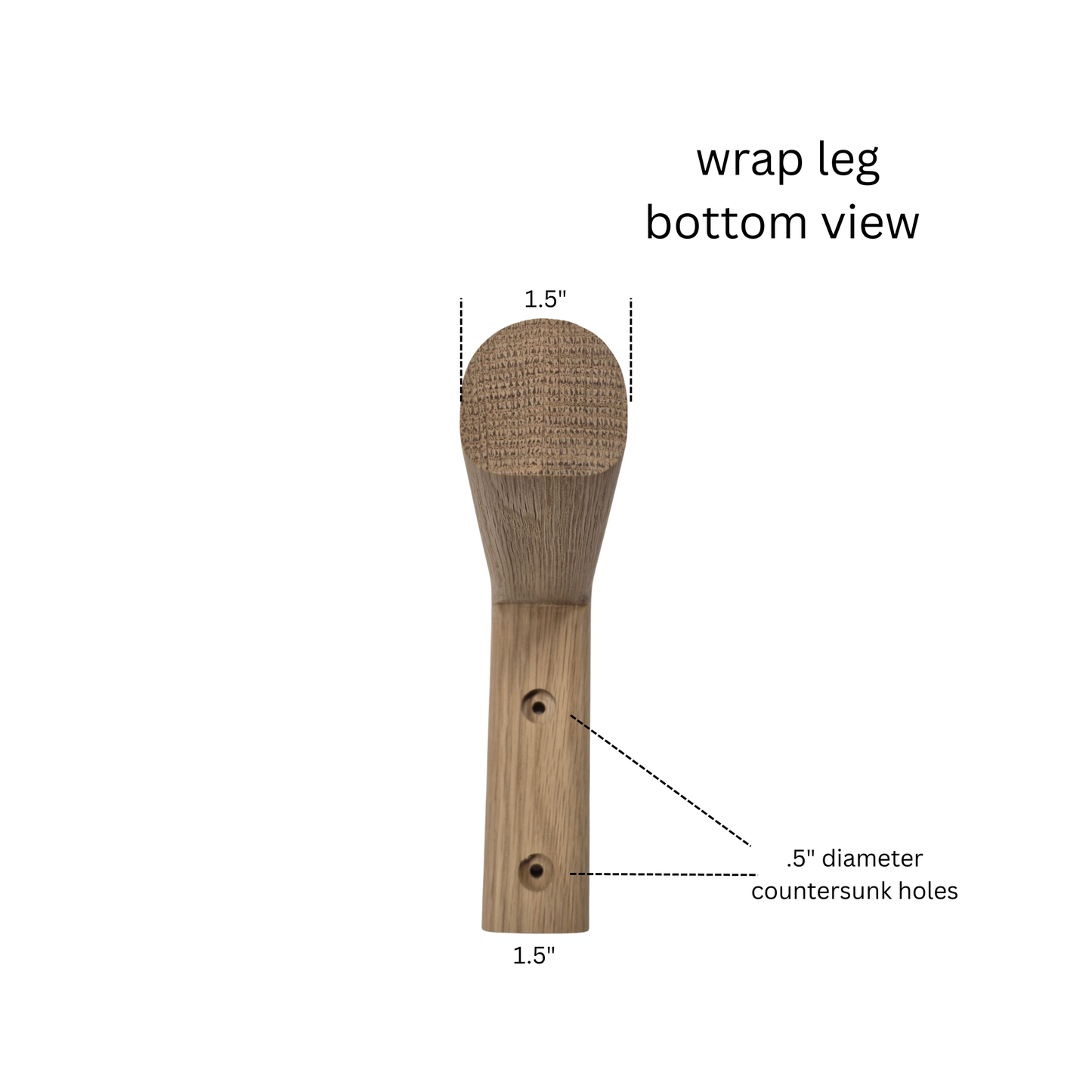 "wrap-around" legs, set of 4