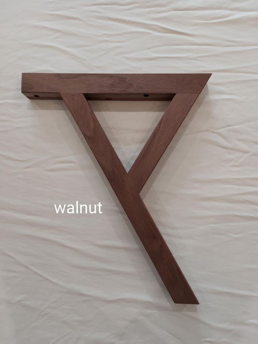 Walnut Y-legs, coffee table height, set of 4