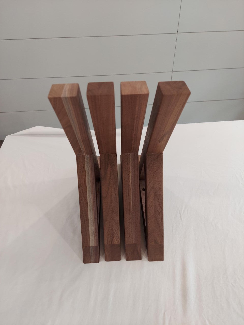 Walnut Y-legs, coffee table height, set of 4