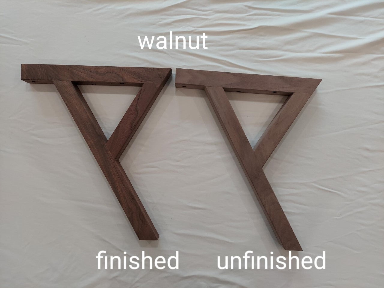 Walnut Y-legs, coffee table height, set of 4